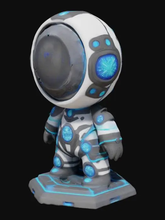 3D model for Galactic Explorer Blue Neon light Suite