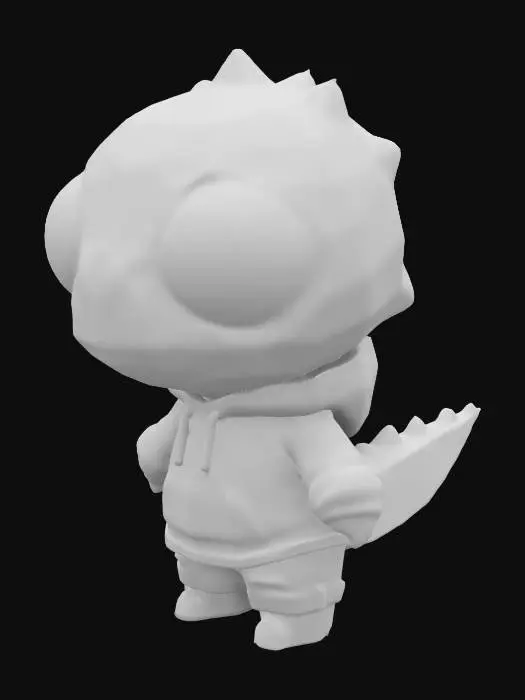 3D model for Red Hoodie Dragon Croc