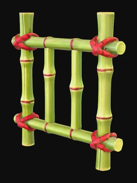 3D model for Bamboo Fence Structure