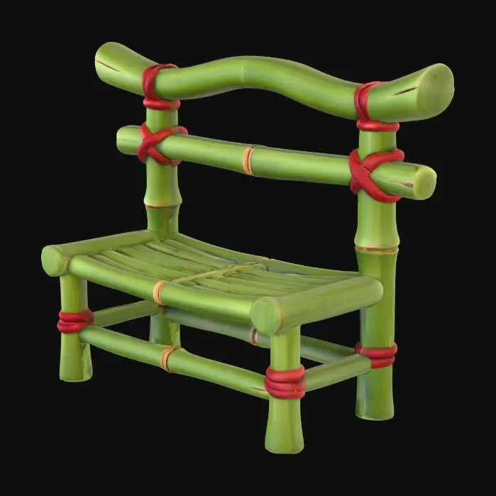 3D model for Bamboo Bench Design