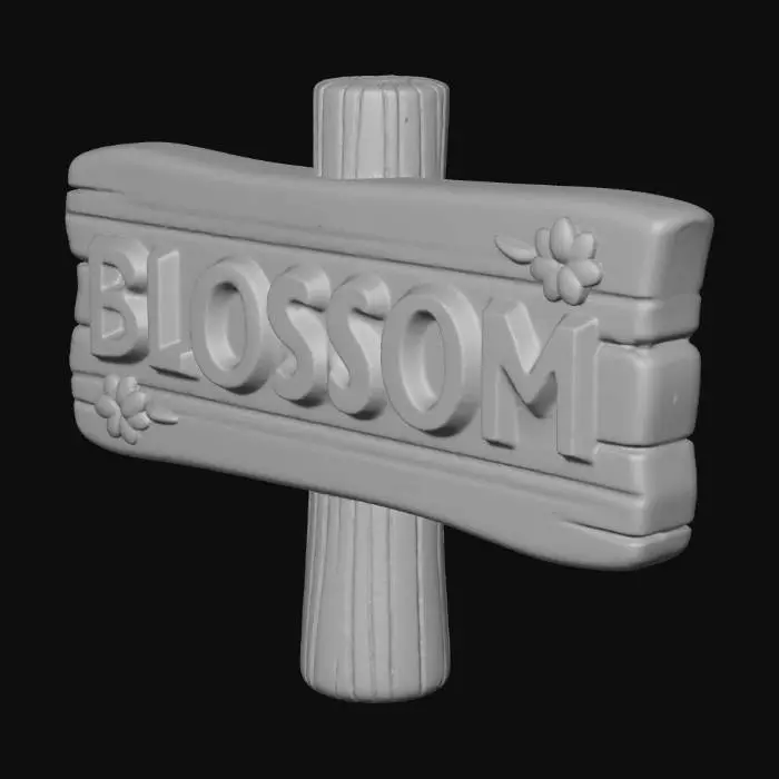 3D model for Blossom Signboard