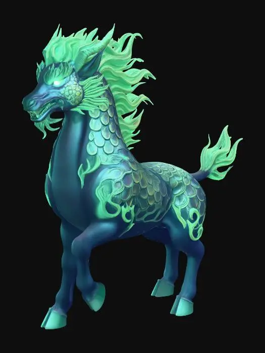 3D model for Emerald Tide Dragon