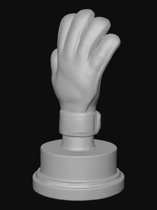 3D model for Golden Goalkeeper Glove Trophy