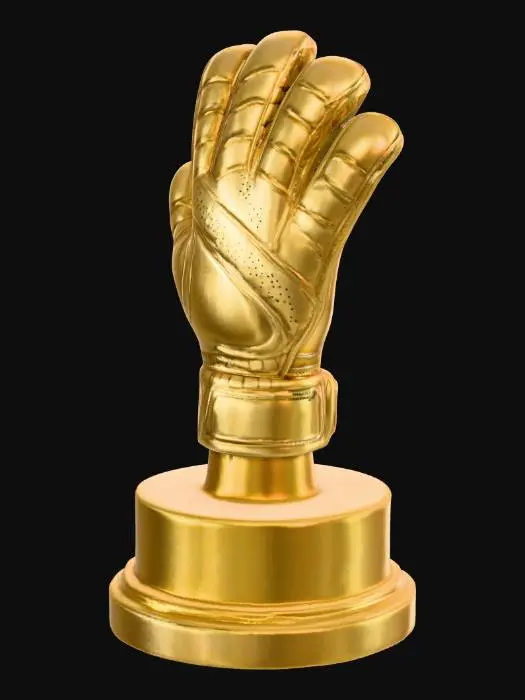 3D model for Golden Goalkeeper Glove Trophy