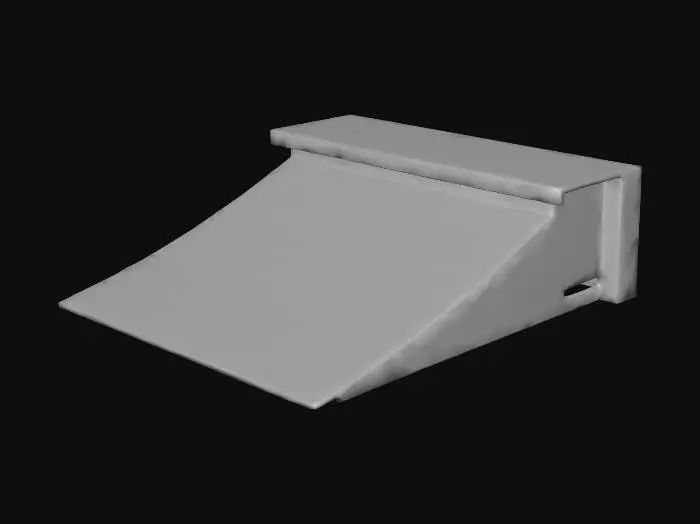 3D model for wooden skatepark jumping ramp (not a quater pipe, shoud have no concavity)
