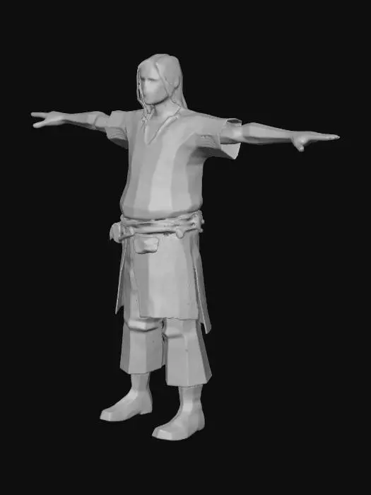 3D model for MAKE A MALE INDIAN SURVIVAL GAME CHARACTER WITH FULL T POSE