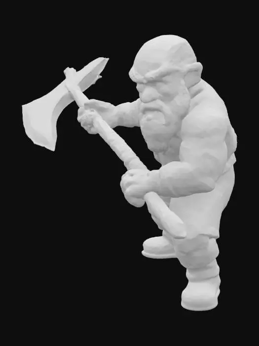 3D model for Axeman Dwarf Sketch