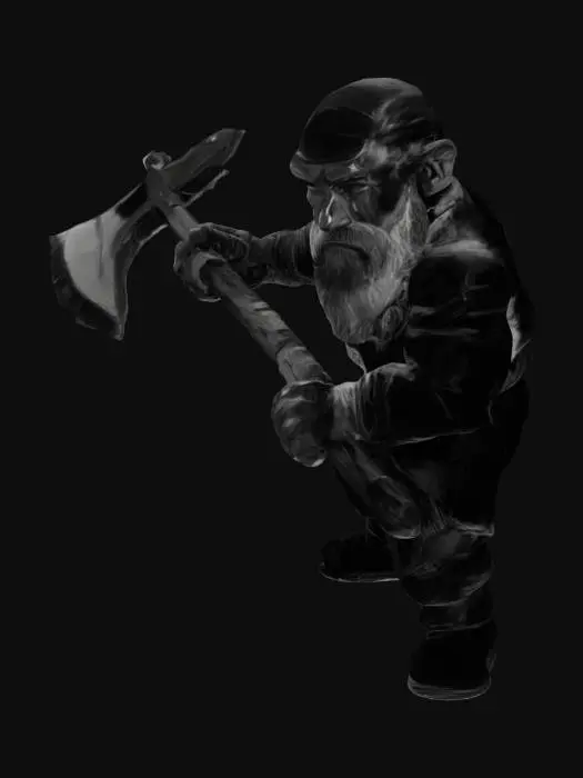 3D model for Axeman Dwarf Sketch