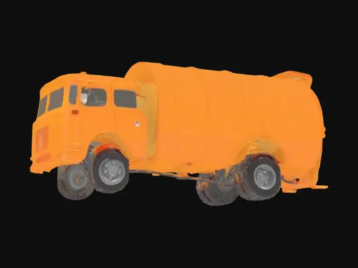 3D model for Garbage attachment Truck, GDR, DDR, Skoda, W50,