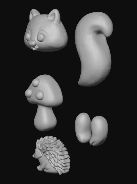 3D model for Forest Friends Sweets Fondant