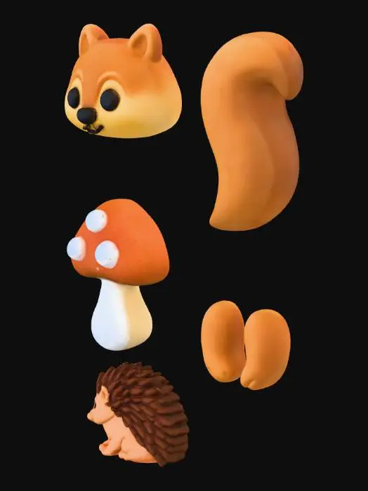 3D model for Forest Friends Sweets Fondant