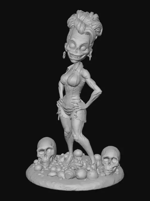 3D model for Zombie Diva, #Halloween2025#
