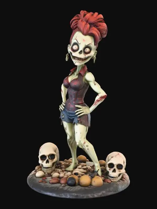 3D model for Zombie Diva, #Halloween2025#