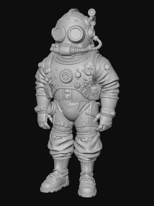 3D model for Steampunk Diver