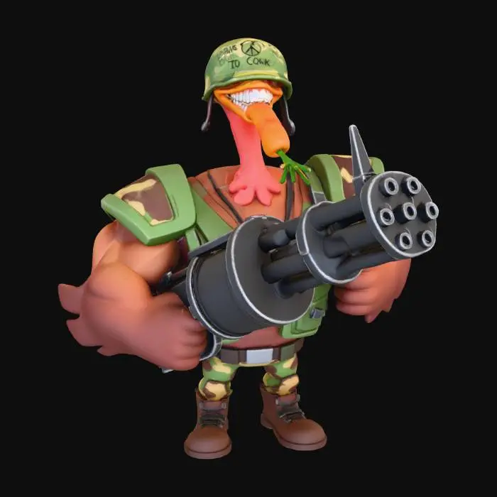 3D model for Turkey, Born to cook, #Thanksgiving#