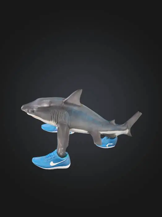 3D model for Shark Sneakers