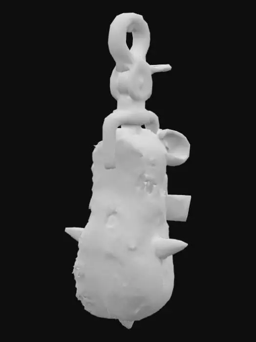 3D model for Furry Spike Keychain