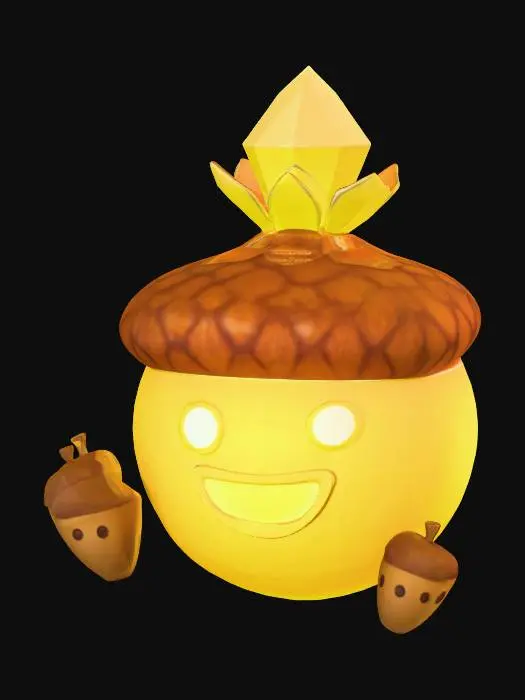 3D model for Acorn Emoji Glow
