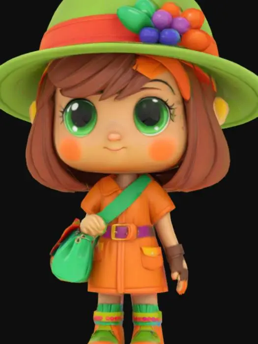 3D model for Adventurous girl