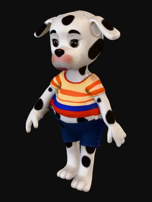 3D model for Dalmatian dog character