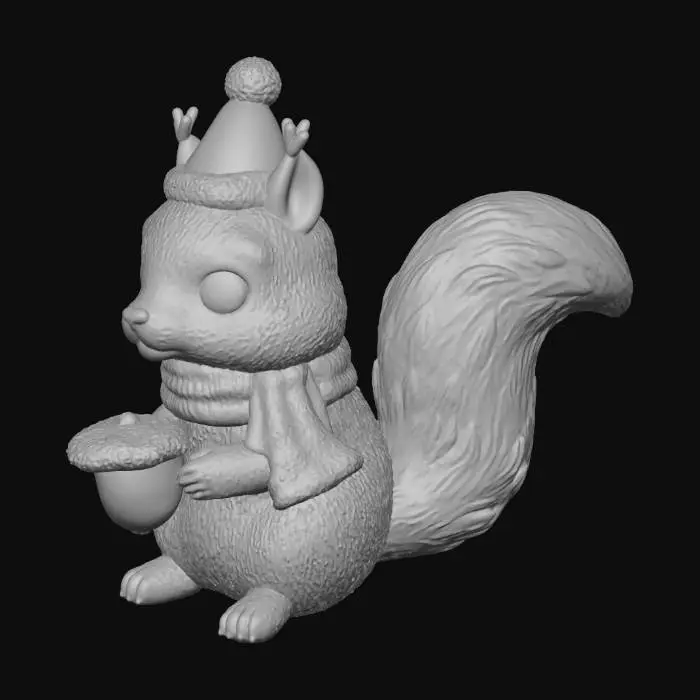 3D model for Festive Squirrel Charm