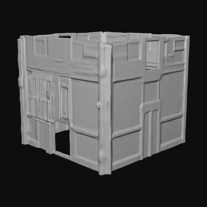 3D model for Neo-Punk Terminal wall panel