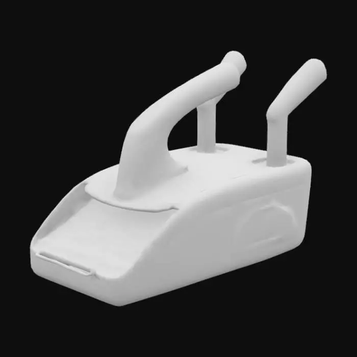 3D model for A robotic cat litter scoop with a button to release extra cat litter and a senser that senses when the litter needs to be replaced