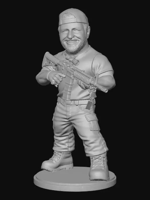 3D model for Miniature Soldier with Rifle