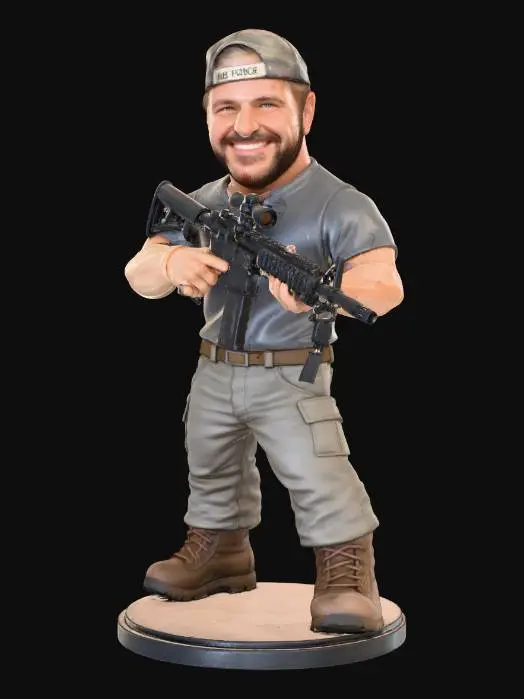 3D model for Miniature Soldier with Rifle