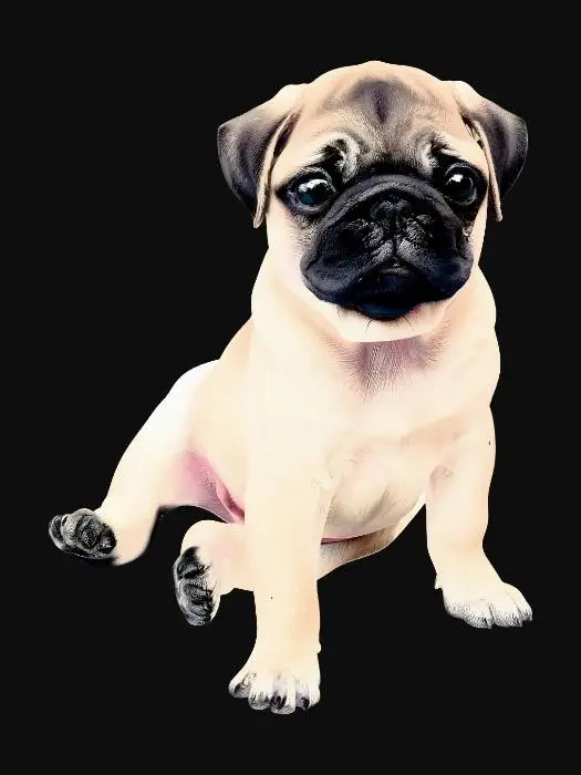 3D model for Curious Pug Puppy