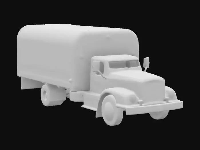 3D model for Blue Delivery Truck in Forest