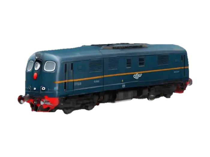 Blue Train Journey - Locomotive 3D model, vytvořený pomocí AI