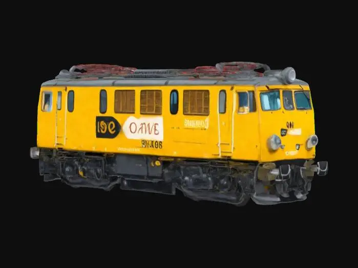 3D model for Yellow Freight Locomotive