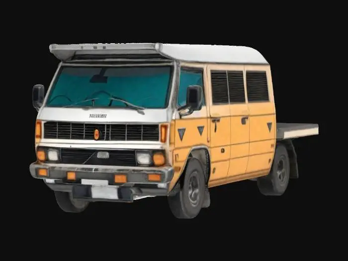 3D model for Vintage Camper Truck Adventure