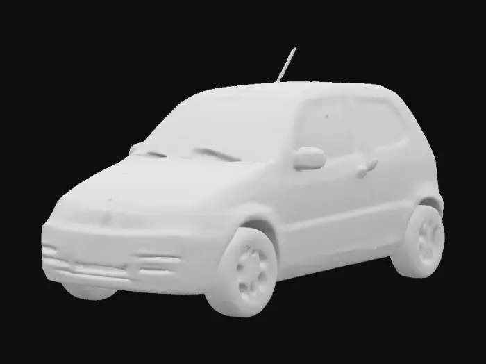 3D model for Yellow Compact Fiat