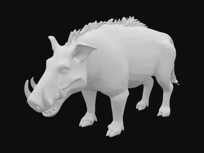 3D model for Daeodon, a gaint prehistoric monster like pig with long jaws full of teeth, pig snout, long leggs and hoves. bronw and redish fur and short tail, high quality, 4k textures, good symethry