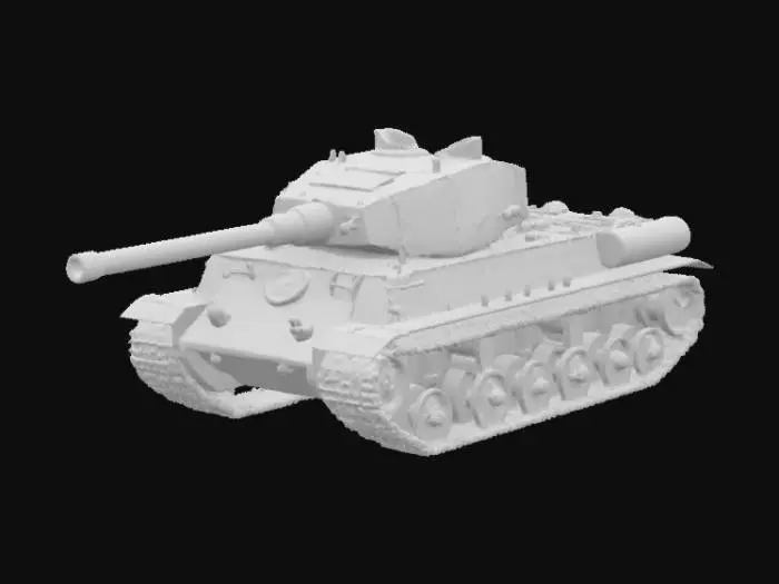 3D model for a big superheavy american WWII tank destroyer, with large tracks, heavy armour and giant gun in front of its hull, green and brown american camo, 4k textures, good mesh, good symethry, high quality 