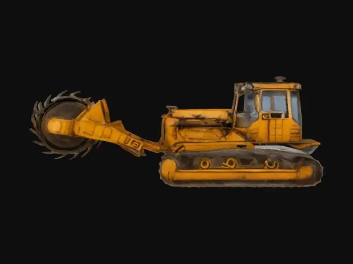 3D model for Yellow Tracked Machine