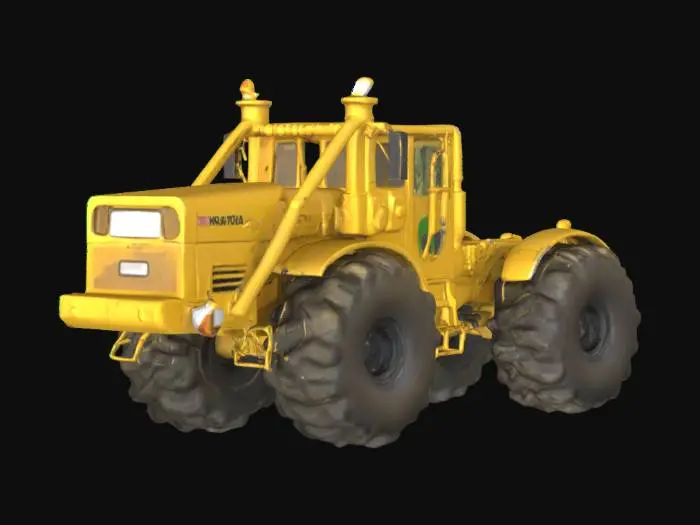 3D model for Yellow Industrial Tractor