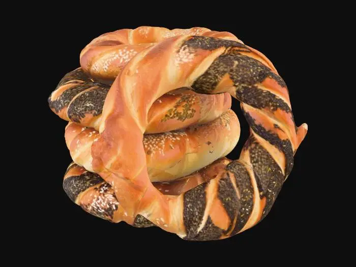 3D model for Kraków Bagel Tower, #food#