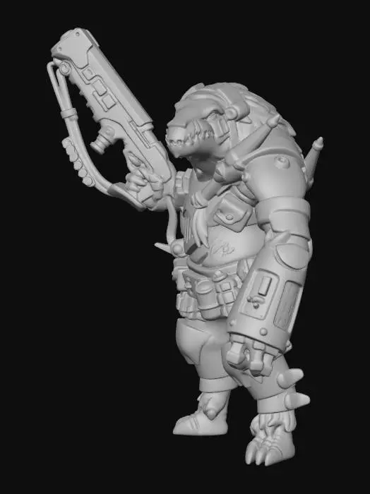 3D model for Space Reptilian Warrior