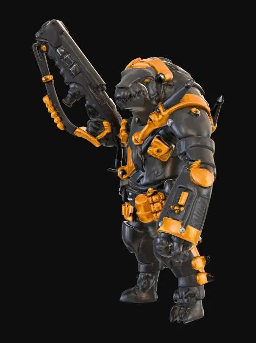 3D model for Space Reptilian Warrior