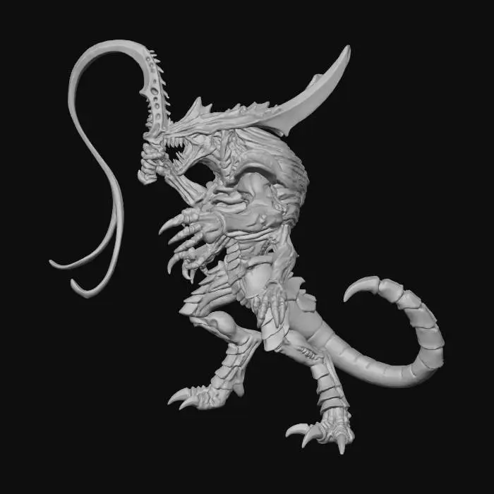 3D model for Alien Warrior Sculpture