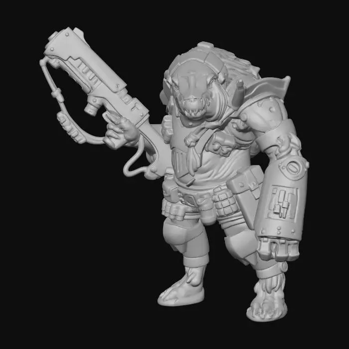 3D model for Space Reptilian Warrior