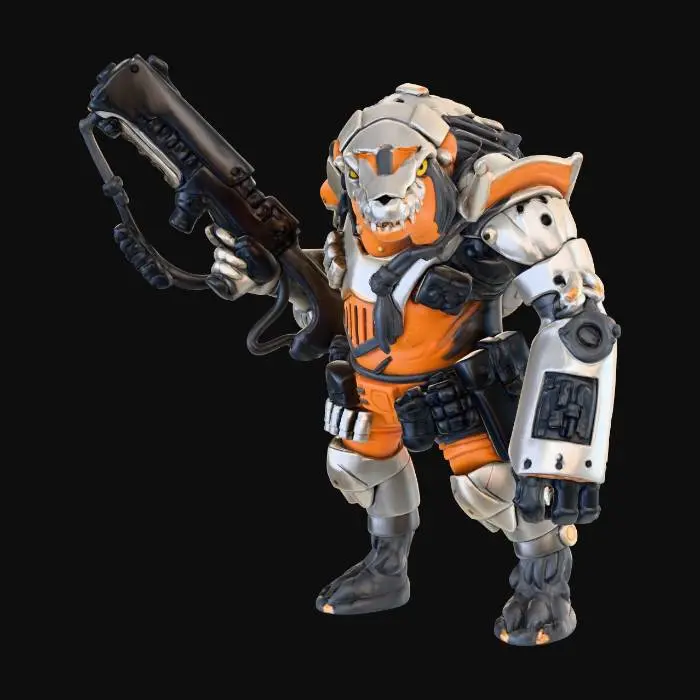 3D model for Space Reptilian Warrior