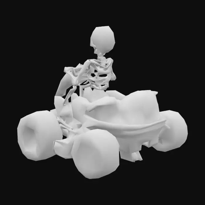 3D model for Skeleton racing a gocart