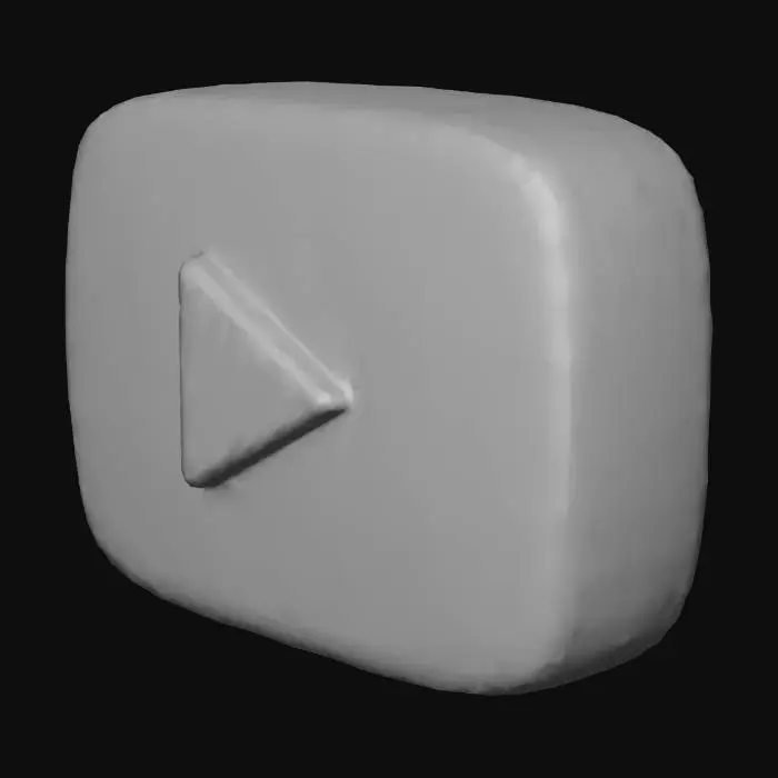 3D model for Play Button Icon