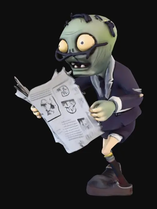 3D model for Newspaper Zombie