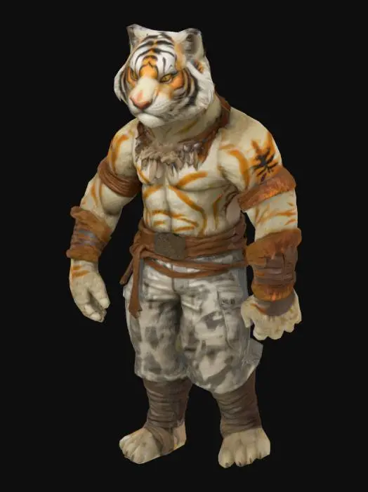 3D model for Warrior Tiger Anthro