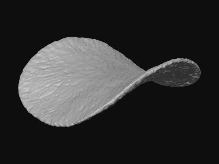 3D model for make a texture of potato chip, light yellow. Like lays chip surface